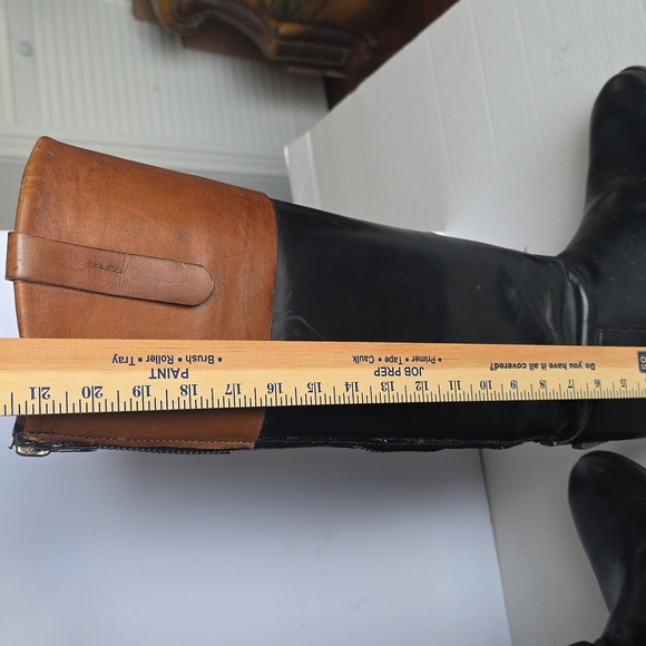 Two-Tone Leather Riding Boots - Picture 10 of 16